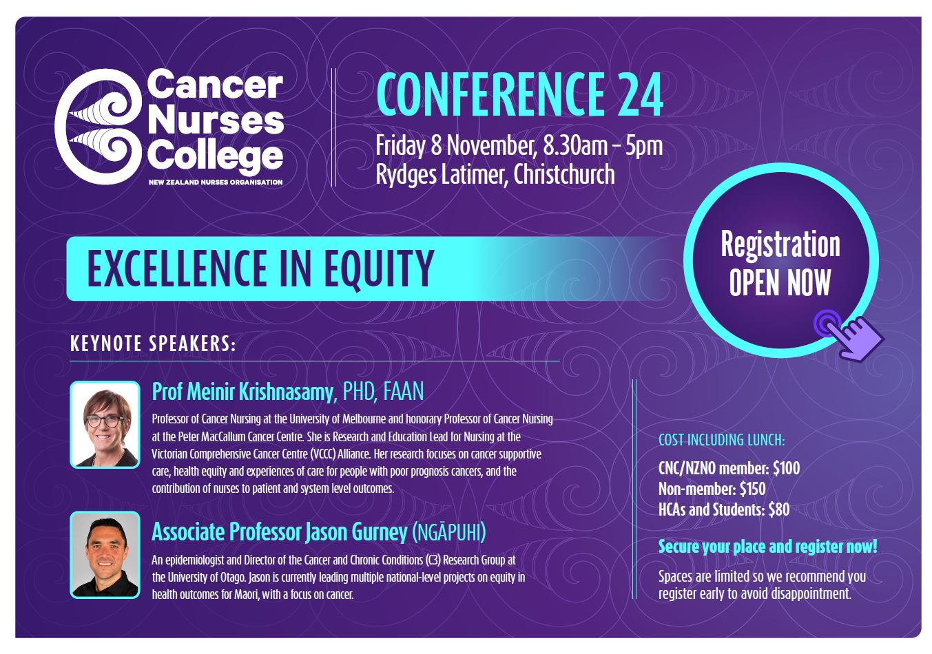 Cancer Nurses Conference 2025 Flyer - Excellence in Equity